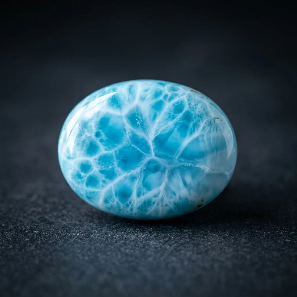 Larimar gemstone for custom silver jewelry class at Bali Turtle Workshop