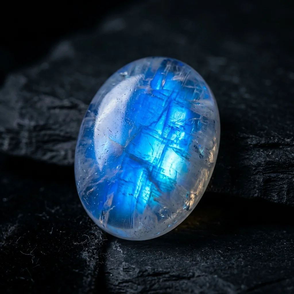 Moonstone gemstone for custom silver jewelry class at Bali Turtle Workshop