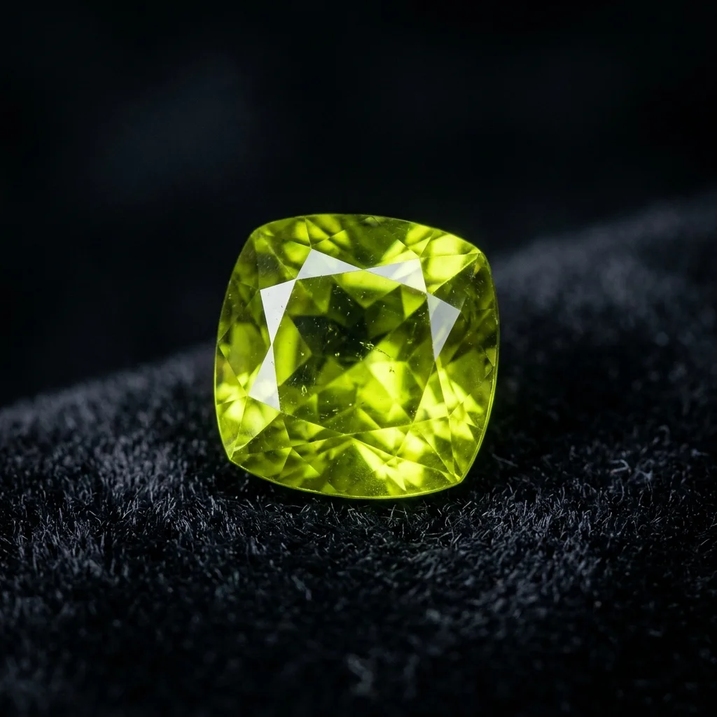 Peridot gemstone for custom silver jewelry class at Bali Turtle Workshop
