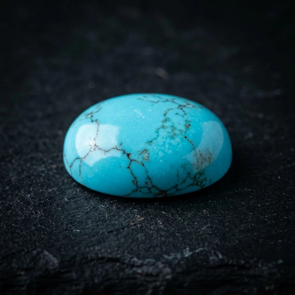 Turquoise gemstone for custom silver jewelry class at Bali Turtle Workshop